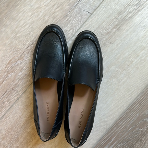 Everlane Womens The Modern Loafer Black Leather Slip-On Shoes - Picture 4 of 9
